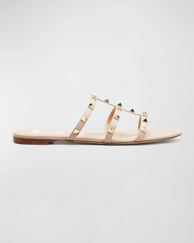 Valentino Rockstud Caged Flat Slide Sandals 1