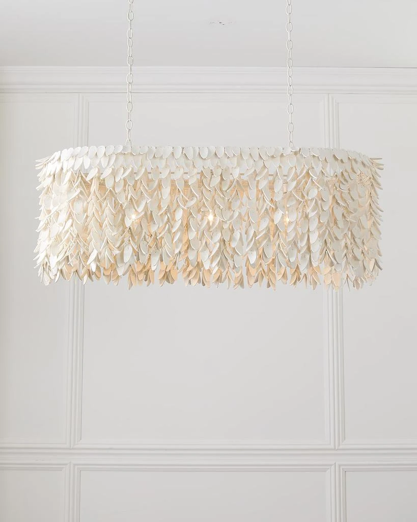 Neiman Marcus Linear Cocoa Petal 44.5" 3-Light Chandelier 2