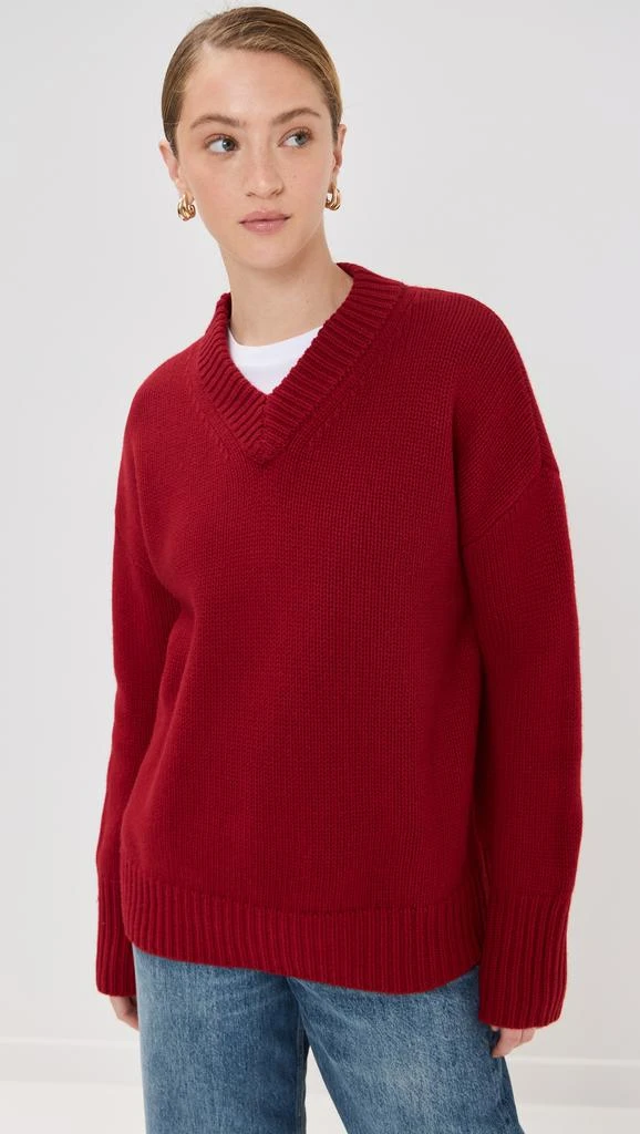 La Ligne Solid Marin V Neck Sweater 1