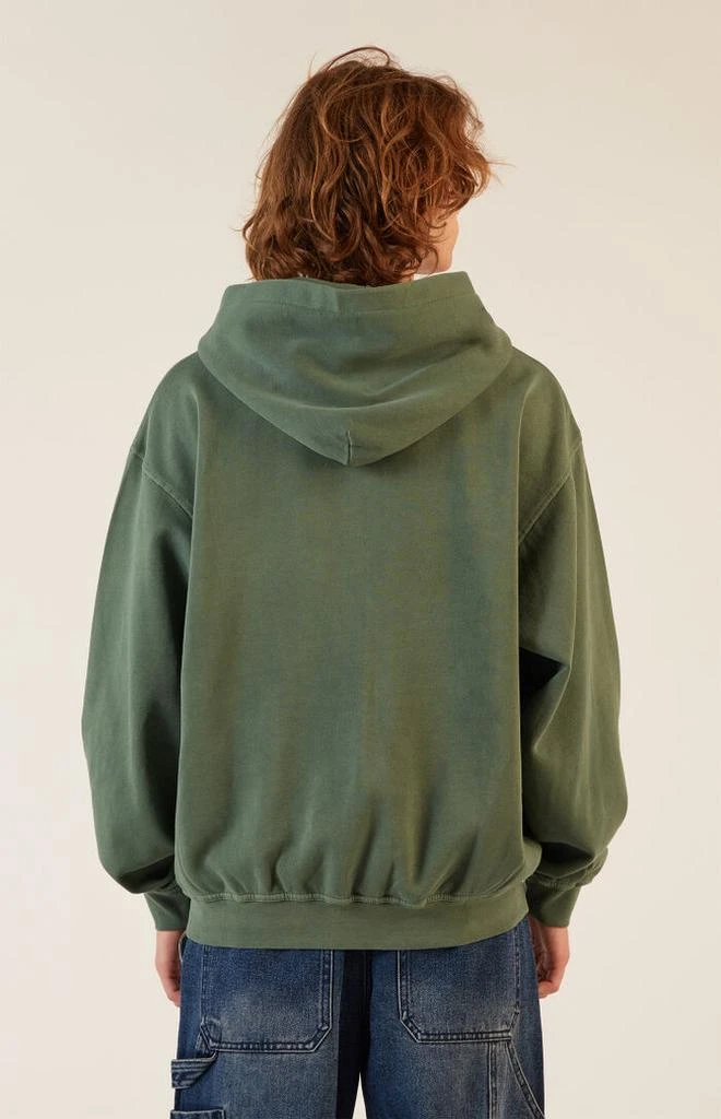 PacSun Green Vintage Wash Full Zip Hoodie 3