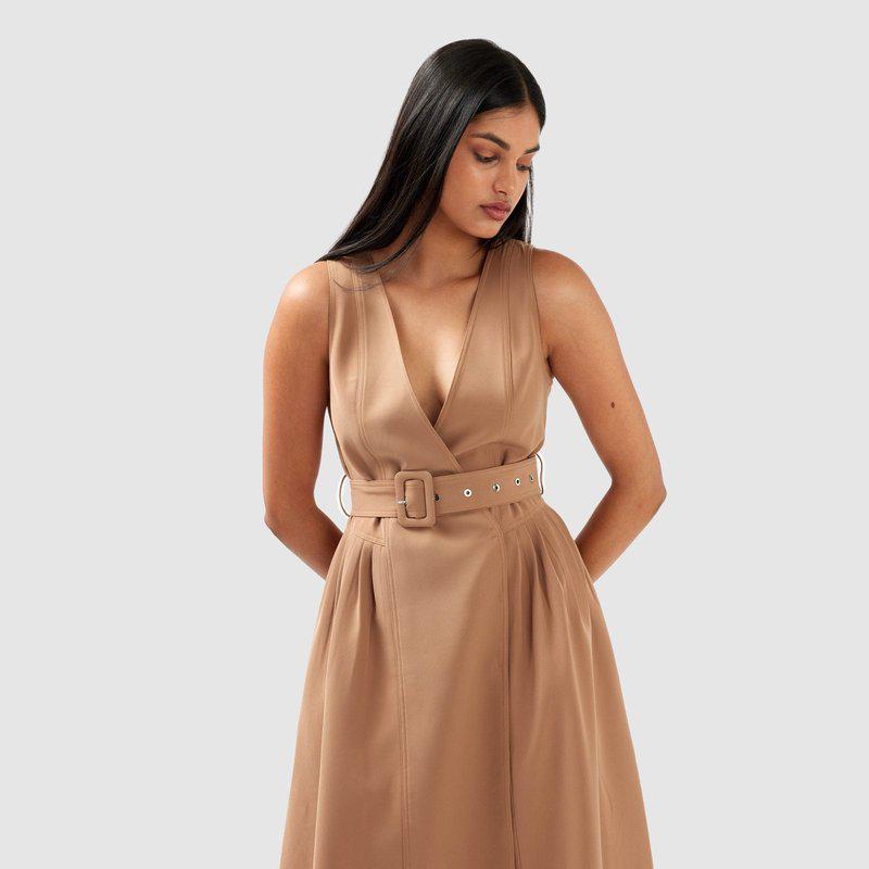 Belle & Bloom Miss Independence Midi Dress Camel