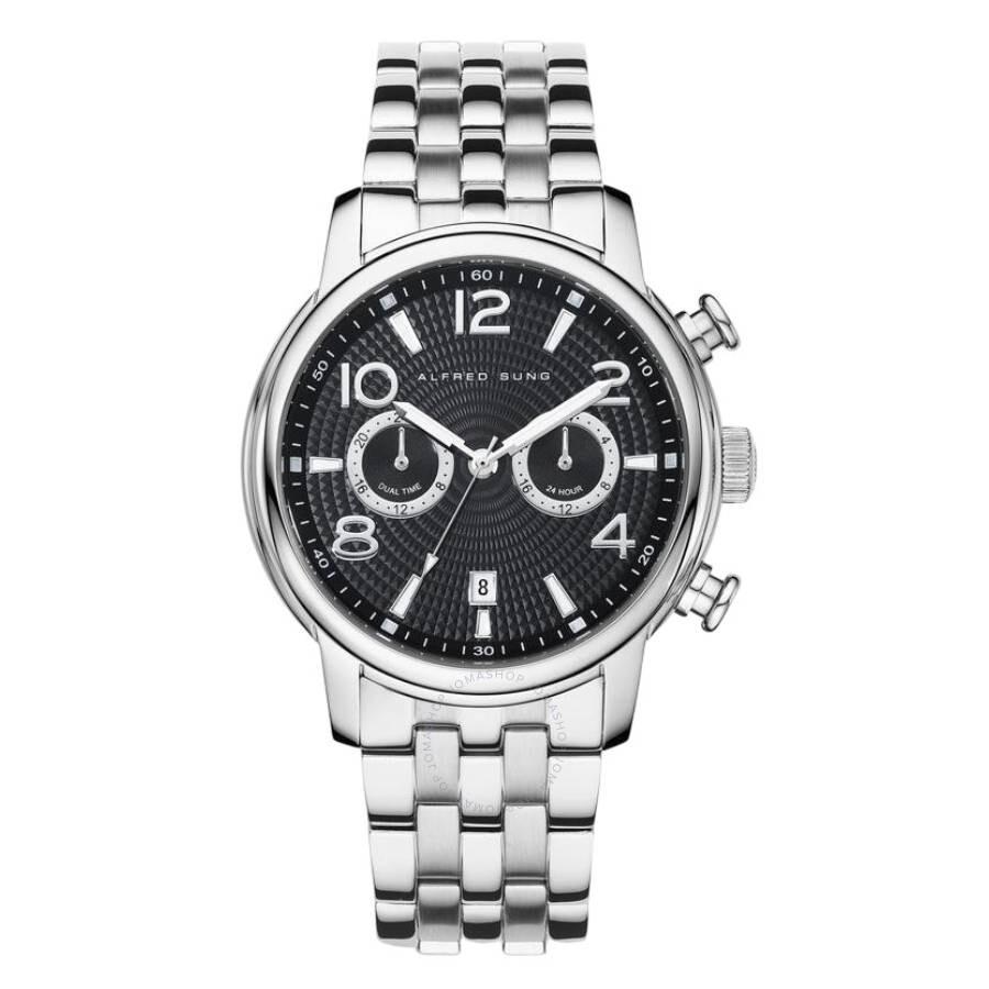 Alfred Sung Velox Quartz Black Dial Men's Watch AS1722S-1A