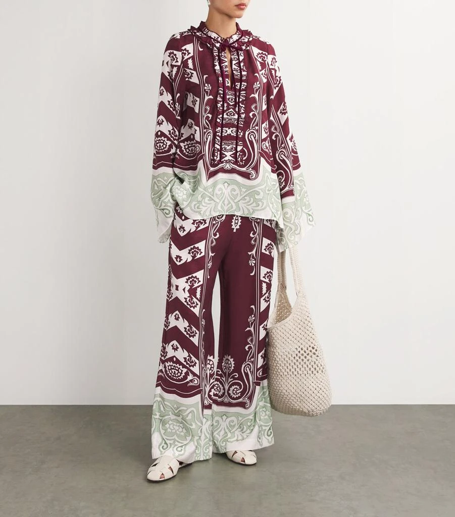 LUG VON SIGA Printed Madison Wide-Leg Trousers 2