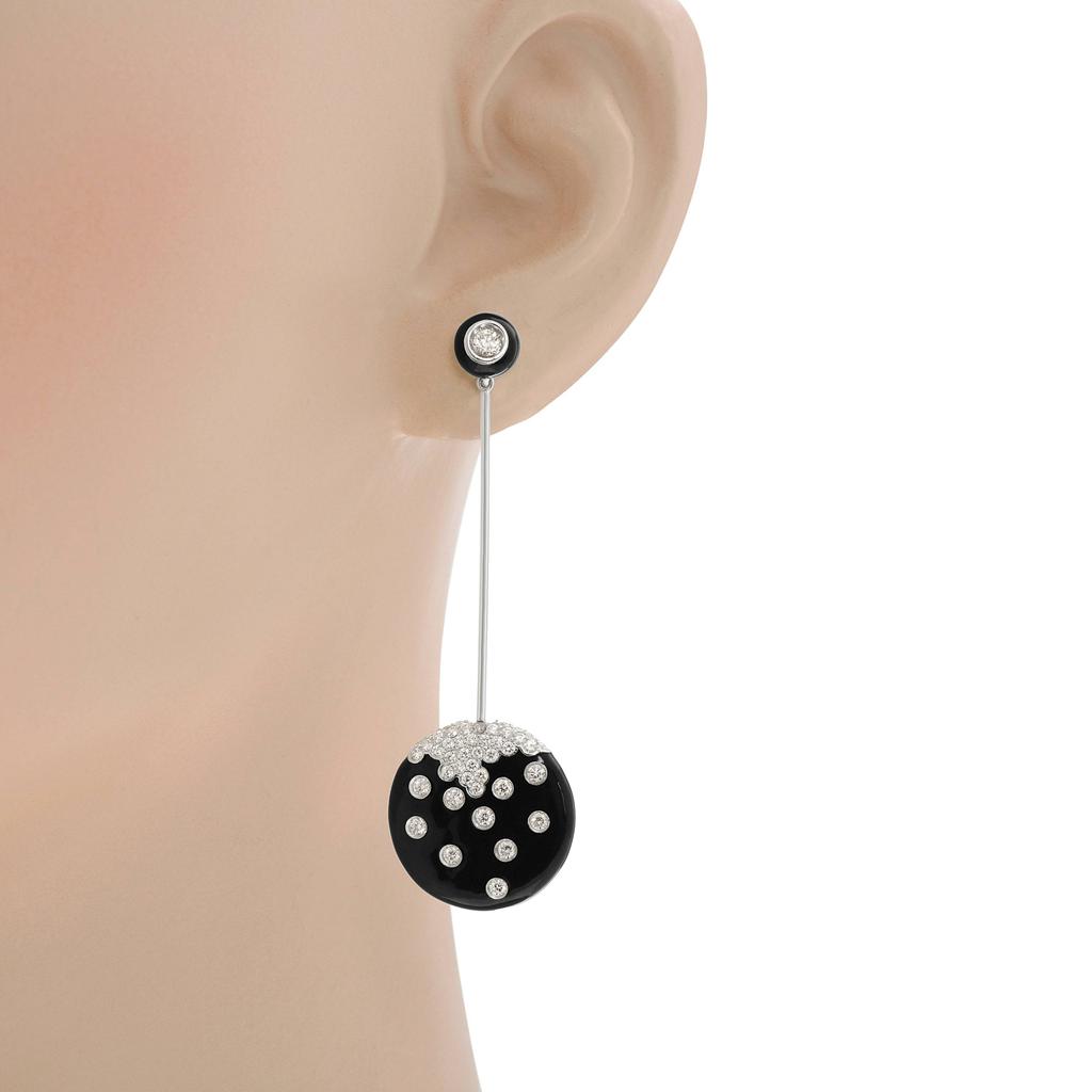 Damiani Damiani 18K White Gold, Diamond 1.37ct. tw. Drop Earrings 261384
