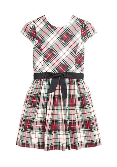 Ralph Lauren Lauren Childrenswear Girls 7 16 Plaid Twill Dress