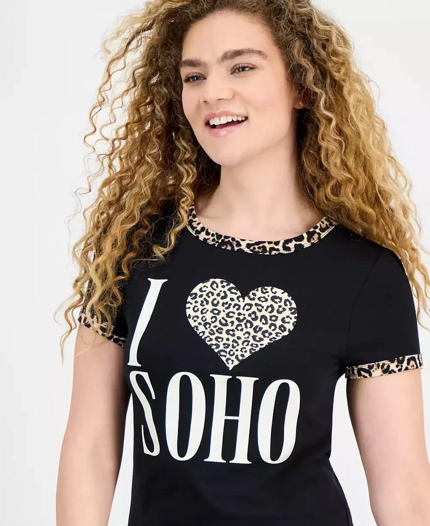 Rebellious One Juniors' Animal-Print Contrast-Trim Top 3