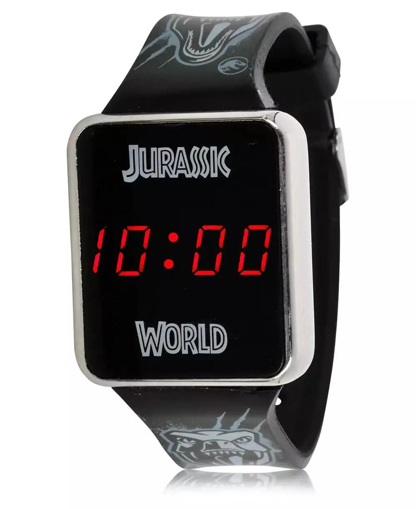 Accutime Jurassic Park Kid's Touch LED Screen Black Silicone Strap Watch, 36mm x 33 mm 1