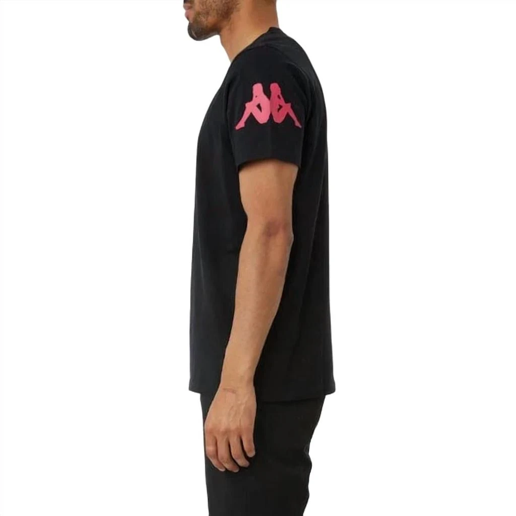 Kappa Men's Authentic Paroo T-Shirt In Black/fuchsia-Blue/yellow 3