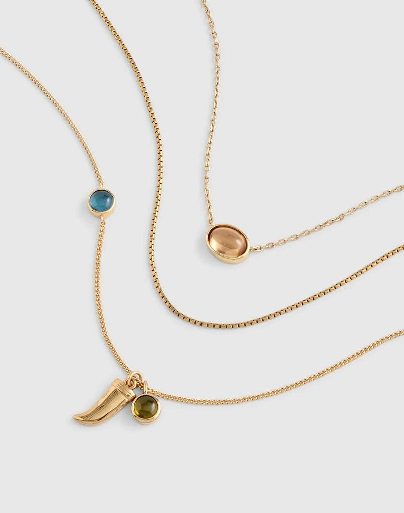 Madewell Three-Pack Horn Pendant Necklace Set