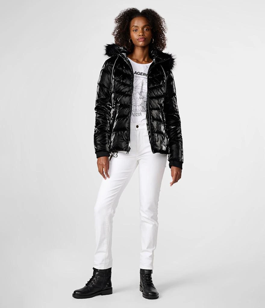 Karl Lagerfeld Paris FUR TRIMMED APRES SKI PUFFER 4