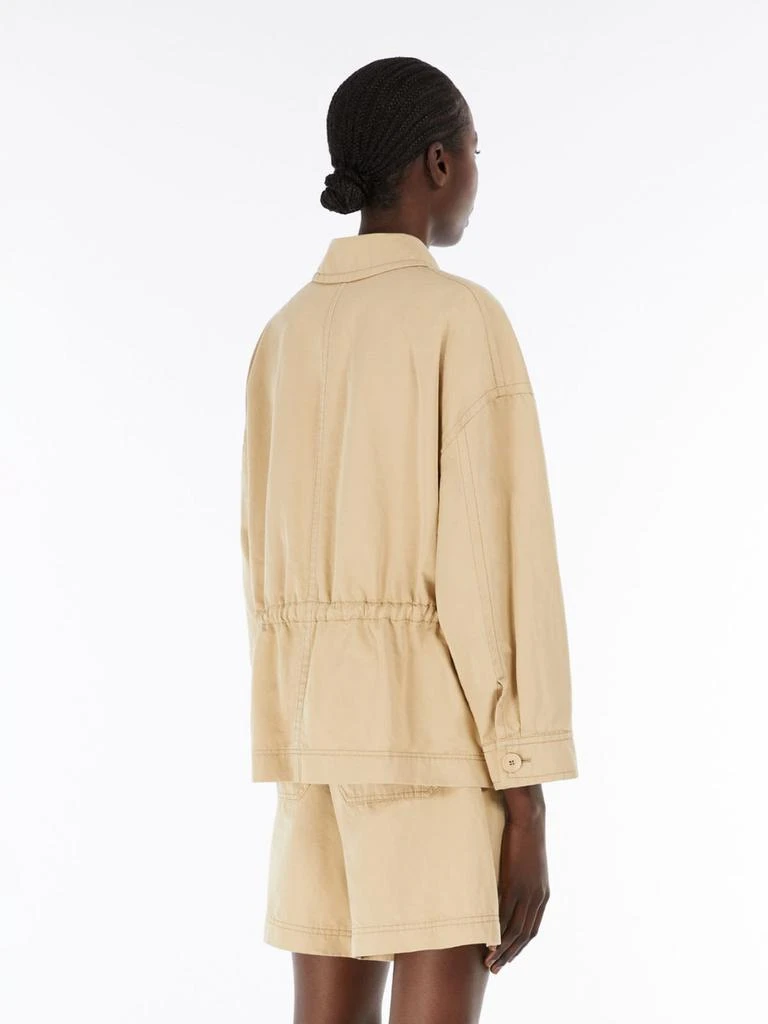 Weekend Max Mara Cotton and linen jacket with drawstring 3