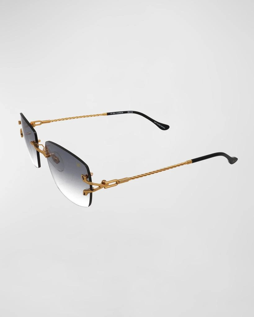 Vintage Frames Company Men's VF Bal Harbour Rectangle Rimless Sunglasses 1