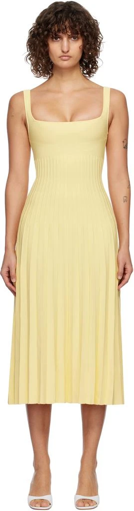 Staud Yellow Ellison Midi Dress 1