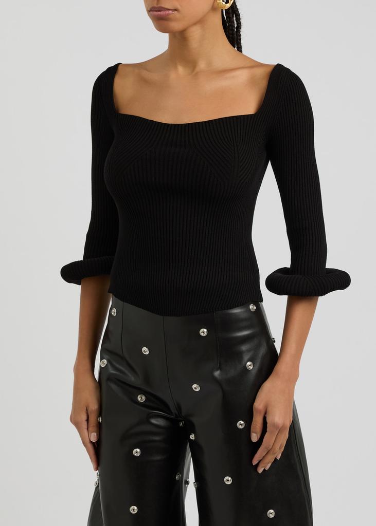 A.W.A.K.E MODE Ribbed-knit top
