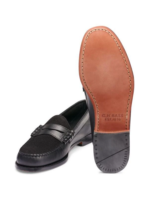 G.H. Bass Larson Letterman Leather & Suede Penny Loafers 5