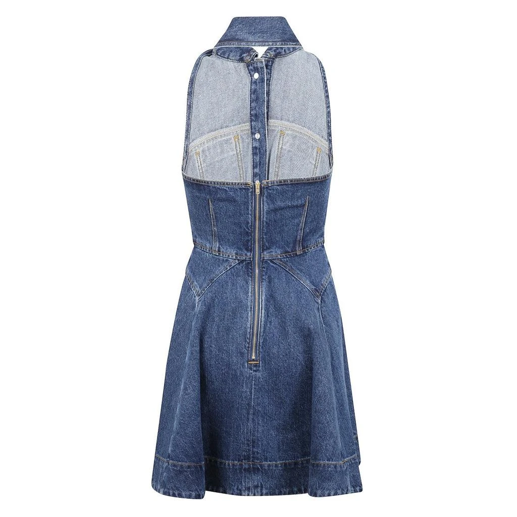 white christmas dresses Sleeveless Denim Maxi Dress S