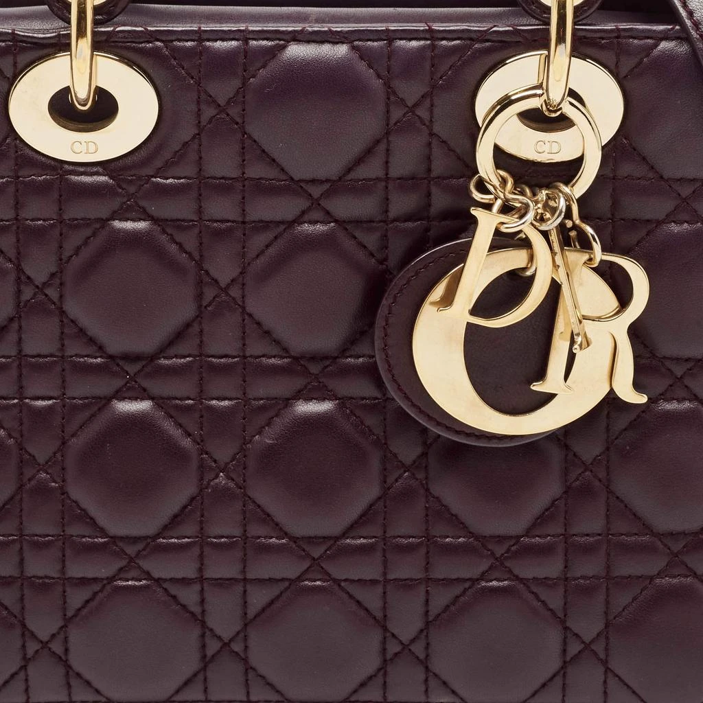 Dior Dior Purple Cannage Leather Small Lady Dior My ABCDior Bag 5