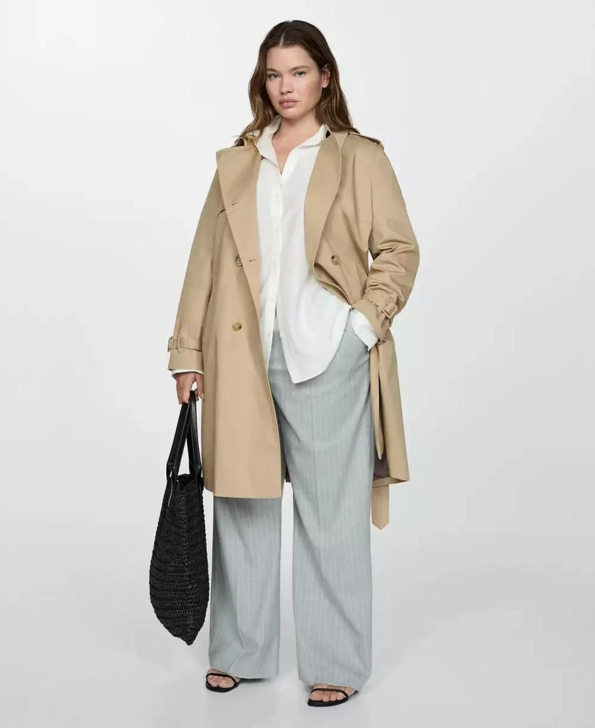 Mango Women's Belted Classic Trench Coat 4