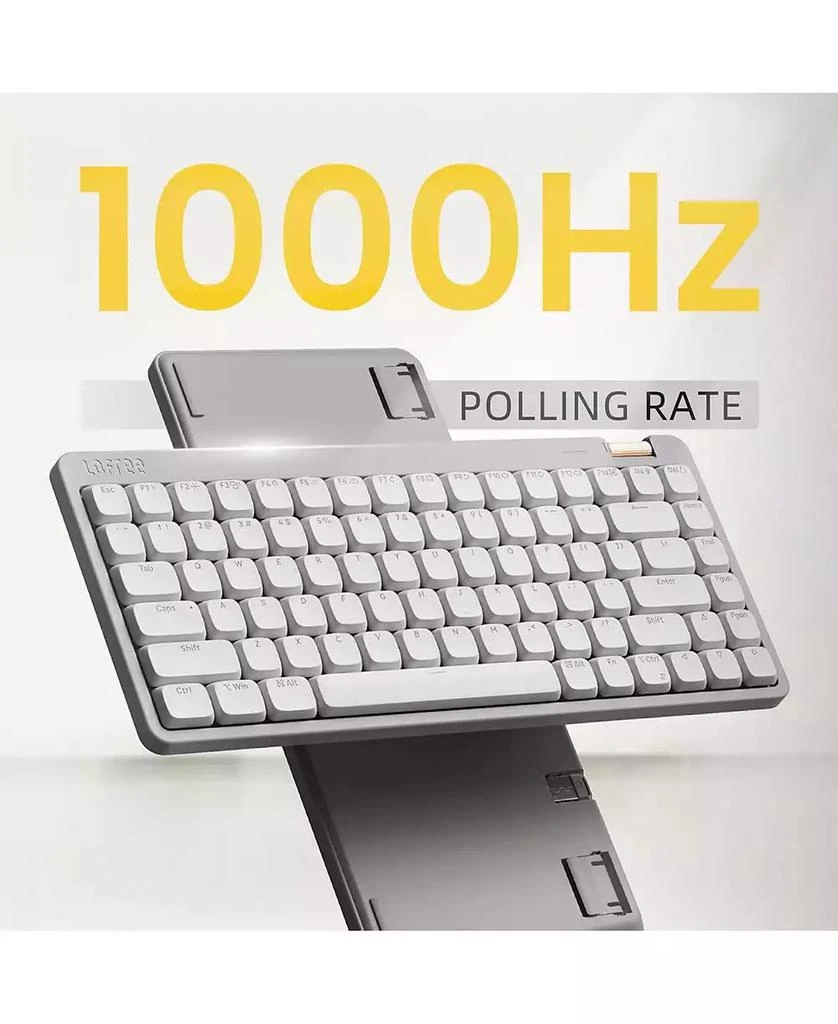 Lofree Affordable Low-Profile Mechanical Keyboard with 84 Keys, Swappable Rechargeable Wireless Keyboard, Bluetooth, Wired for Windows, Mac/Specter Linear Switches 7