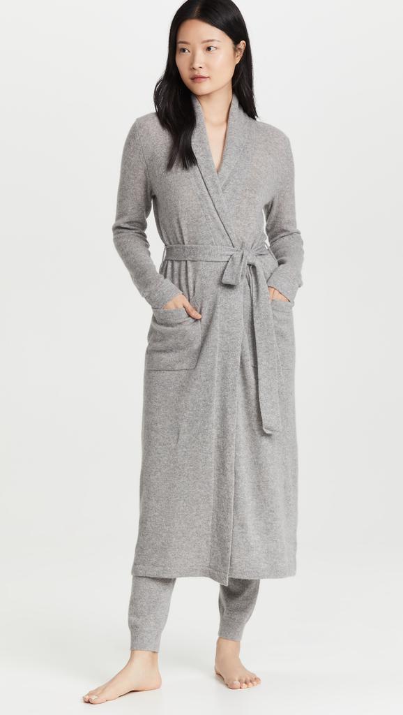 White  Warren Cashmere Long Robe