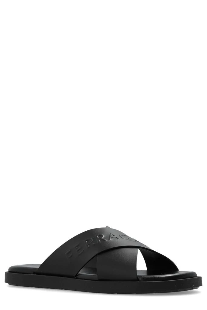 Salvatore Ferragamo Black Logo Slide Sandals Salvatore Ferragamo Women main image 4