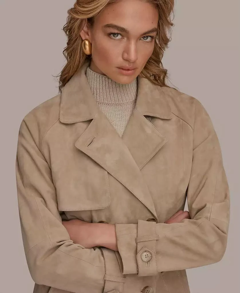 Donna Karan Women
s Double Breasted Belted Trench Coat 7