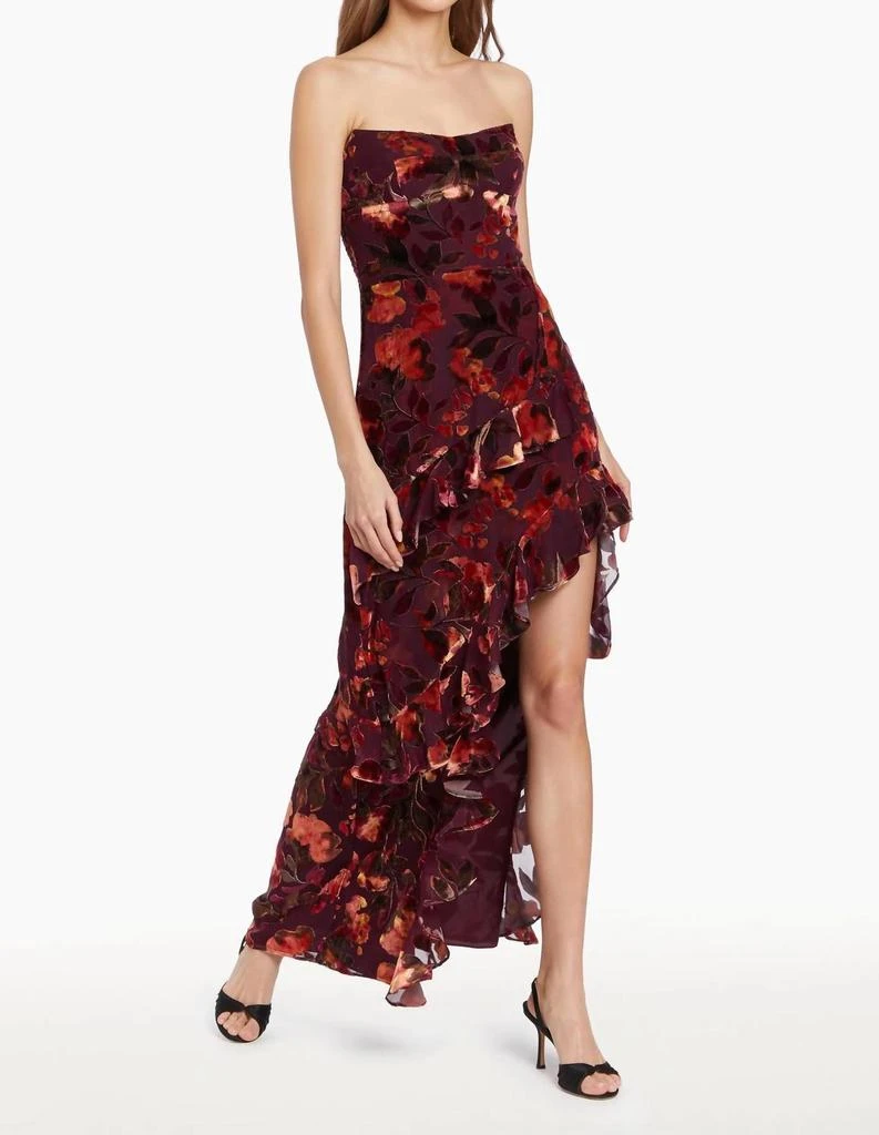 Amanda Uprichard Magnolia Maxi Dress In Sorrel Burnout 3