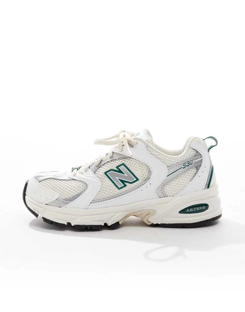 New Balance New Balance 530 trainers in white & green 2