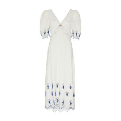 Farm Rio Sea Of Fish midi dress