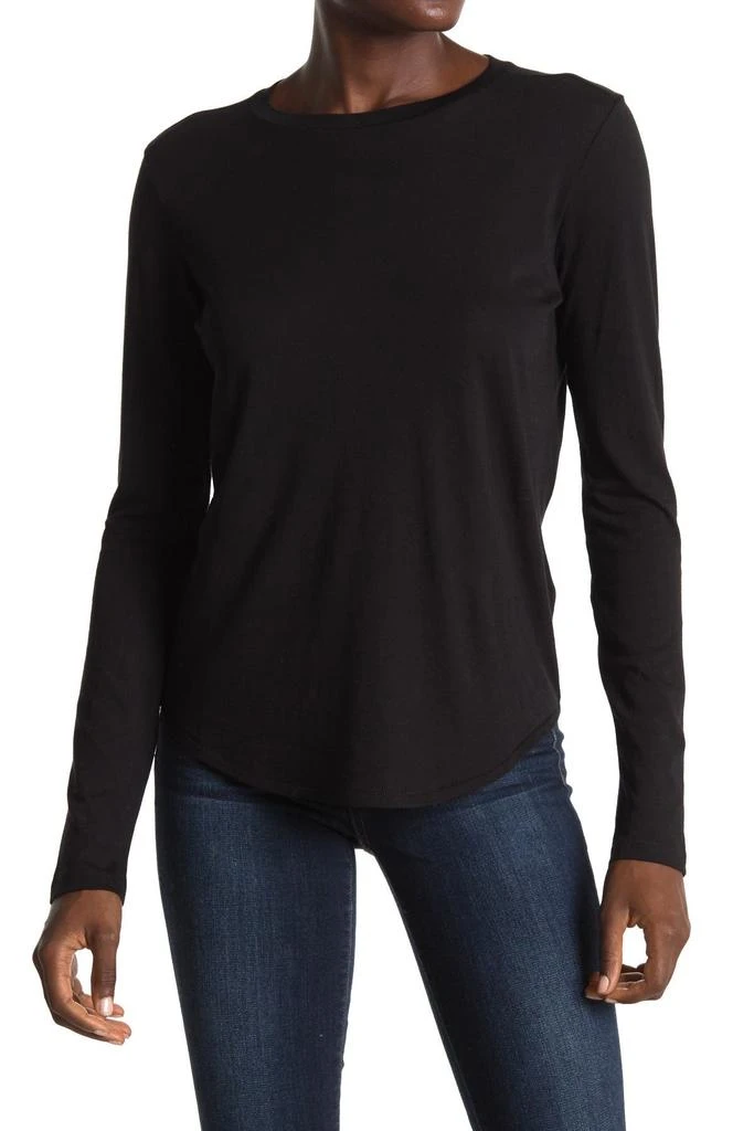 Vince Little Boy Long Sleeve Crew Neck Top 1