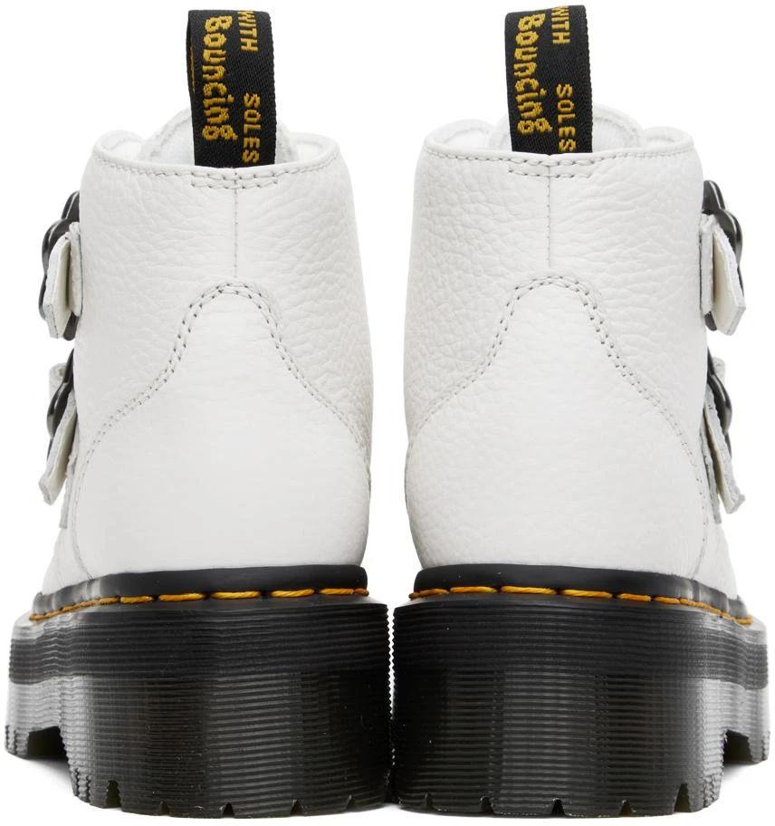 Dr. Martens White Devon Flower Platform Boots 2