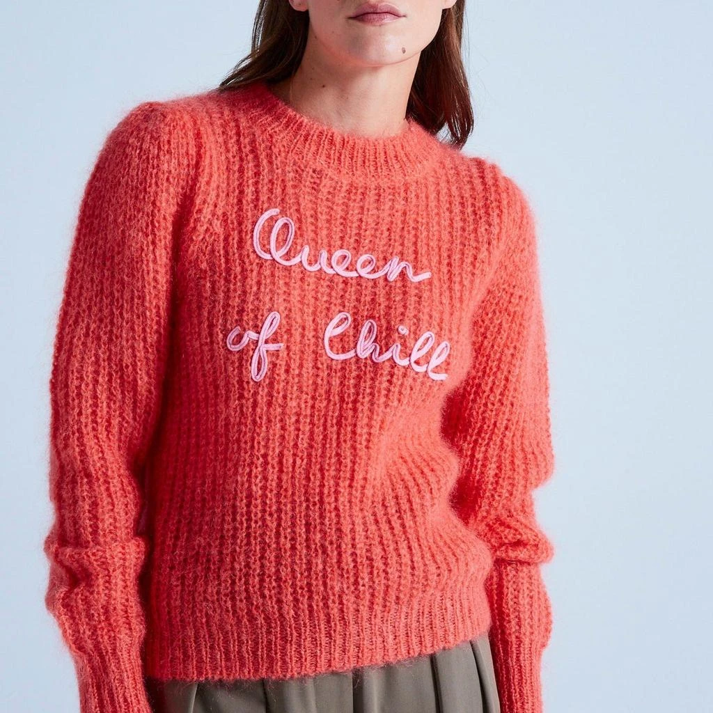 预计3周后发货 Absolut Cashmere Pull Col Rond Manches Longues Gigot Elina - Abricot B Bubble Gum - Femme 6