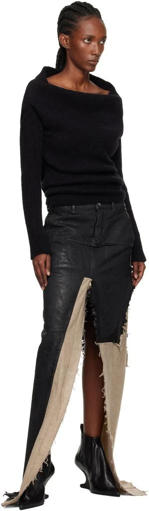 Rick Owens Black Concordians Runway Ankle Sharp Boots 5