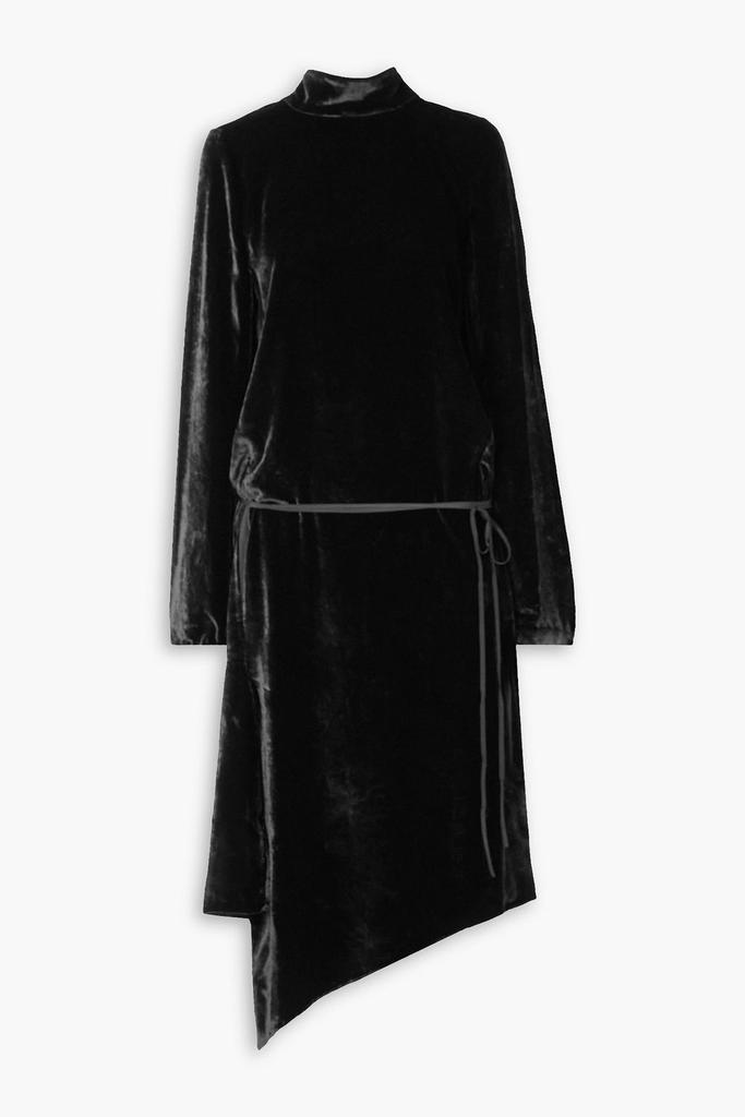 PETAR PETROV Agento open-back draped velvet midi wrap dress