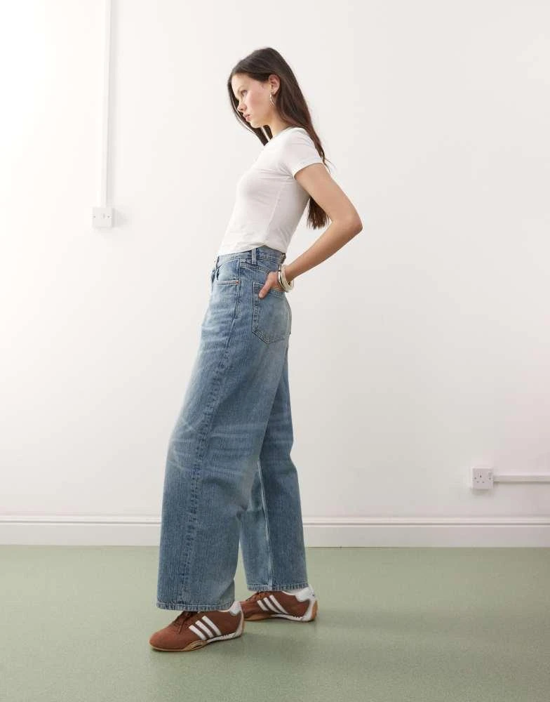 Weekday Weekday Unisex Astro baggy wide leg jeans in blue 3