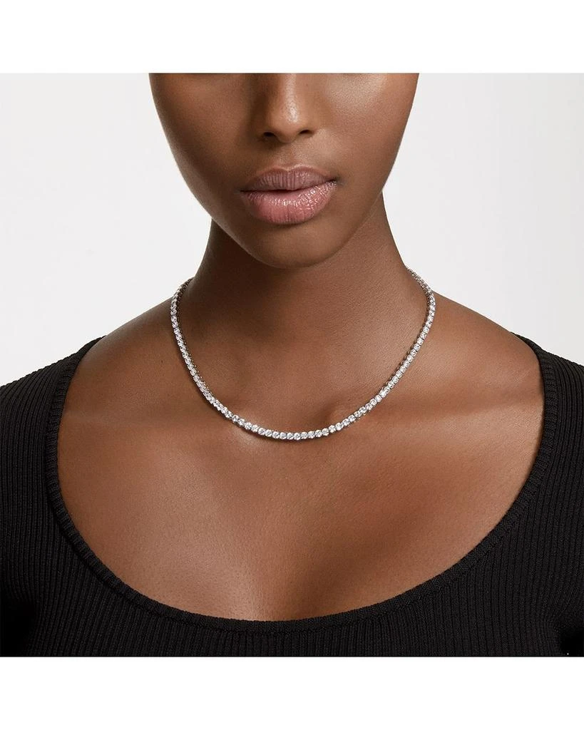 Swarovski Matrix Tennis Necklace & Stud Earrings Set in Rhodium Plated 2