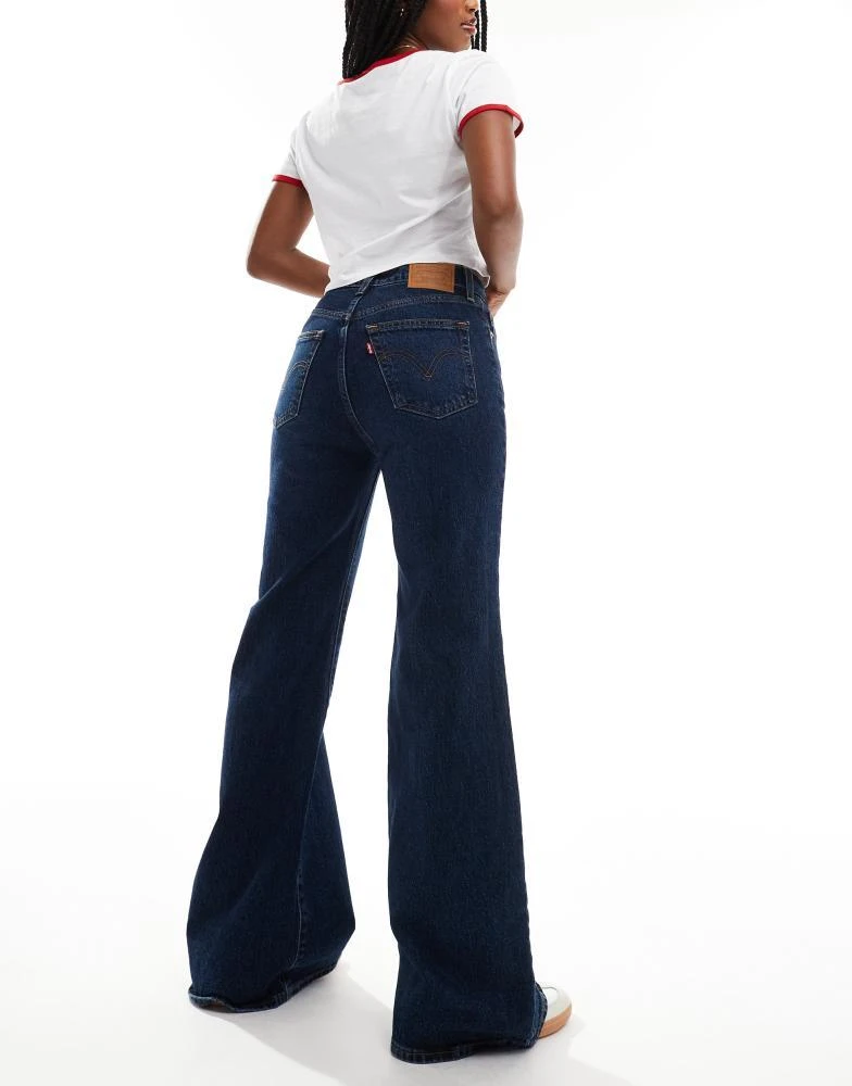 Levi's Levi's ribcage bells high rise flare jeans in mid blue 2