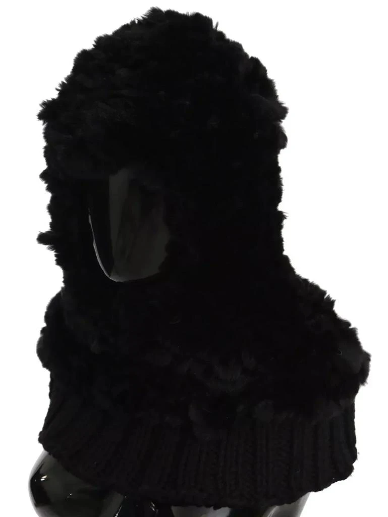 Dolce 
Gabbana Fox Fur Cashmere Hooded Women
s Scarf 2