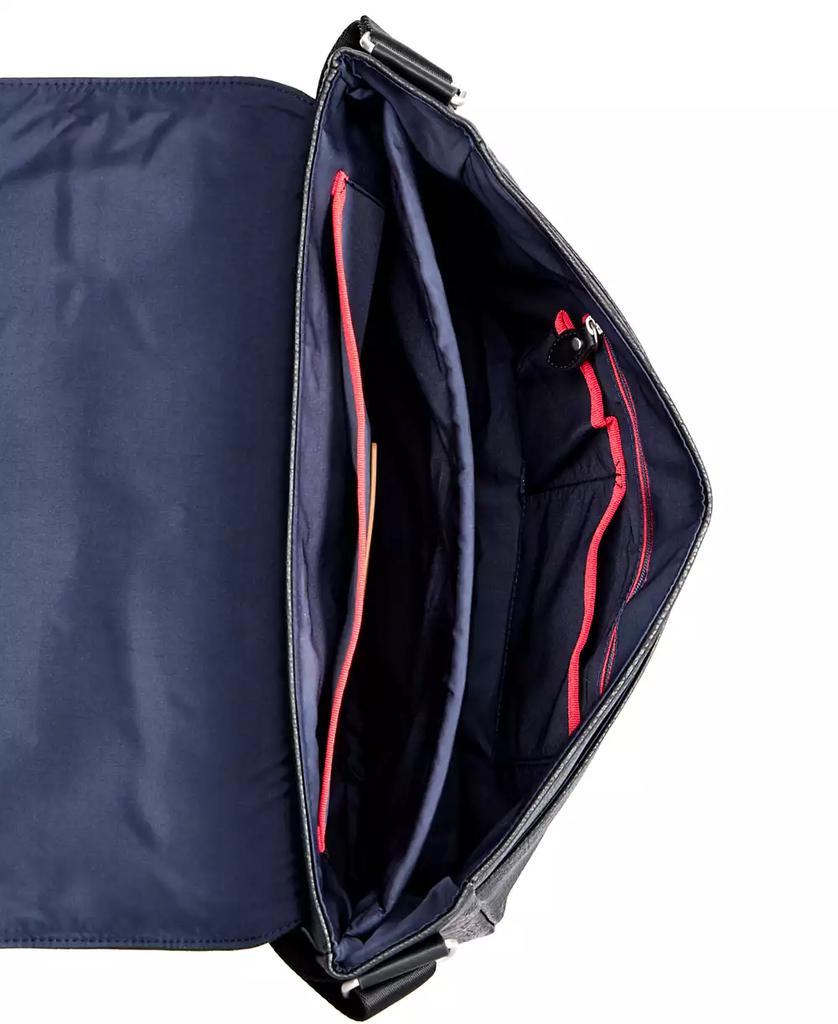 Tommy Hilfiger Men's Pebble Faux-Leather Leo Messenger Bag