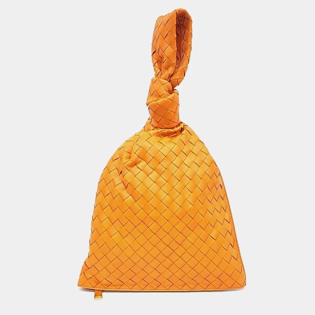 Bottega Veneta Bottega Veneta Orange Leather BV Twist Top Handle Bag 1