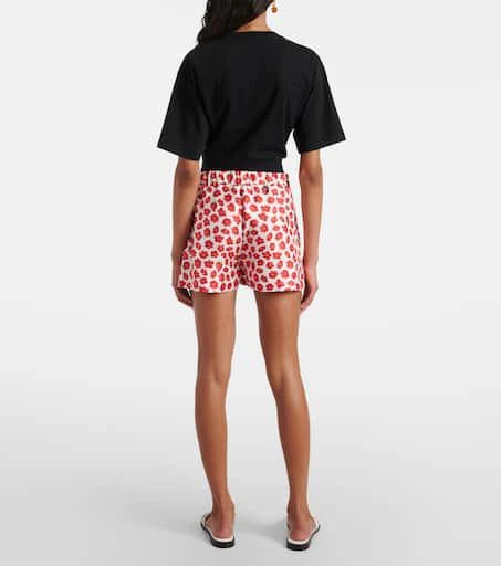 Versace Floral printed silk twill shorts 3