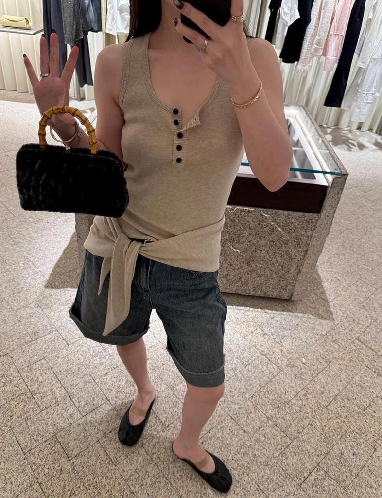 Pixie Market Shawl Knit Button Tank -PREORDER 3