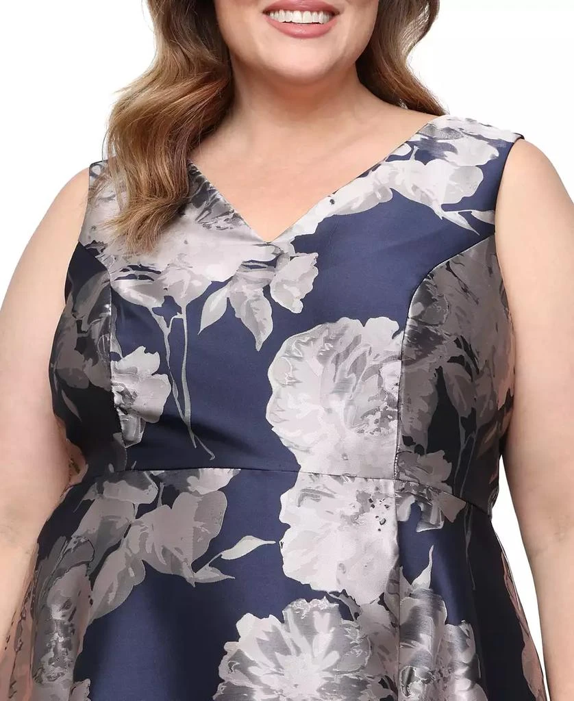 SL Fashions Plus Size High-Low Hem V-Neck Ball Gown 2