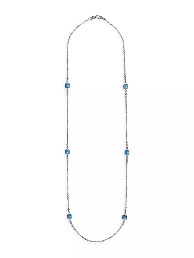 Konstantino Anthos Sterling Silver, 18K Yellow Gold & Blue Spinel Necklace 1
