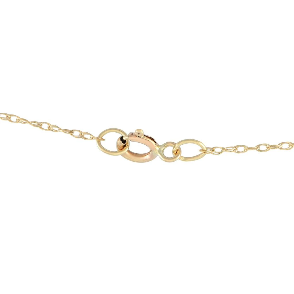 Non Branded 14K Yellow Gold 0.01ct Diamond and Sapphire Flower Necklace PD4-15845YSA 3