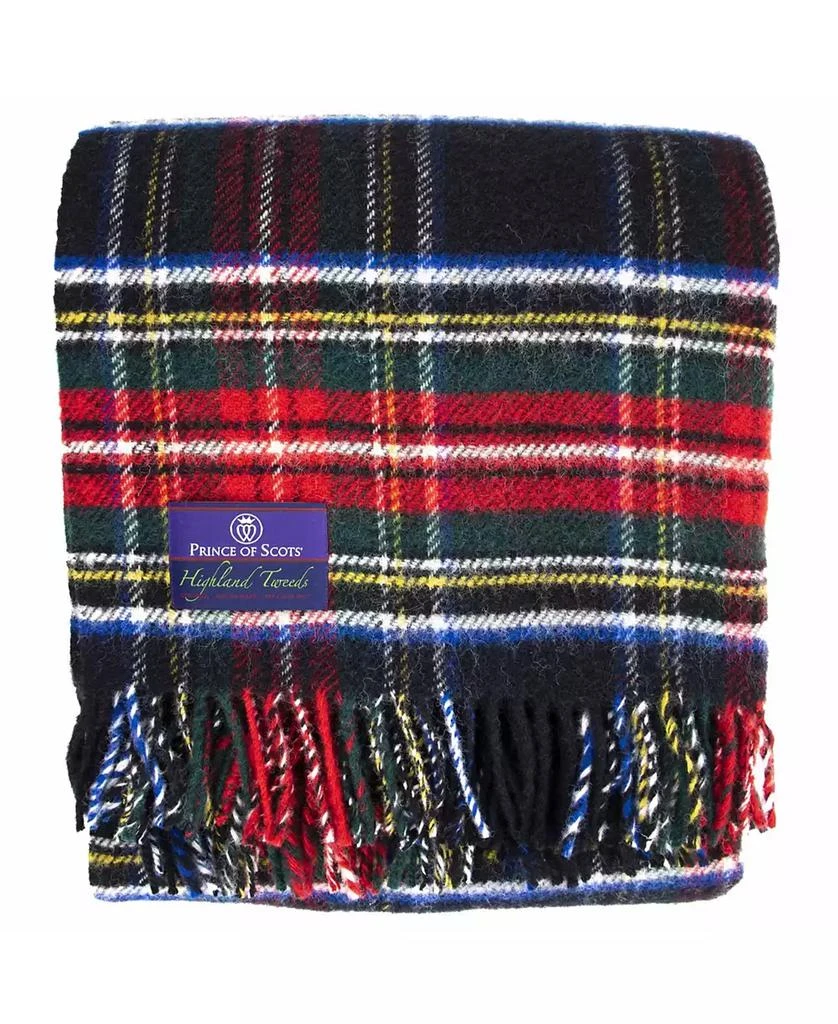 Prince of Scots Tartan Tweed Fluffy Throw, 72" x 59" 1