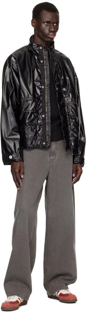 Black 4100016 Mussola Gommata-TC Jacket – On Sale Now with