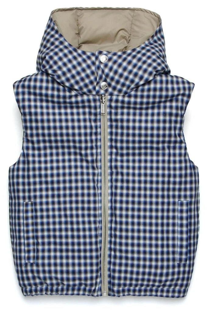 Dsquared2 Kids Dsquared2 Kids Checked Hooded Padded Vest 1