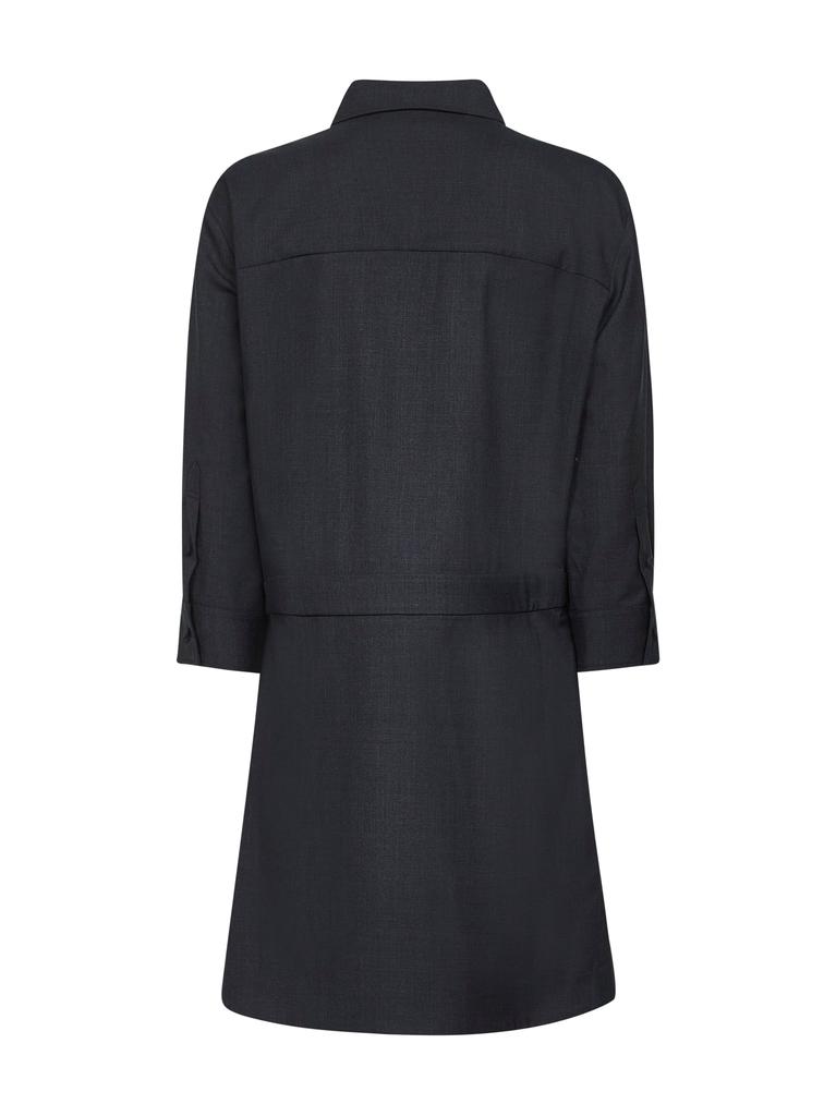 Gucci GUCCI | Gray wool shirt dress with Horsebit | Women | 42