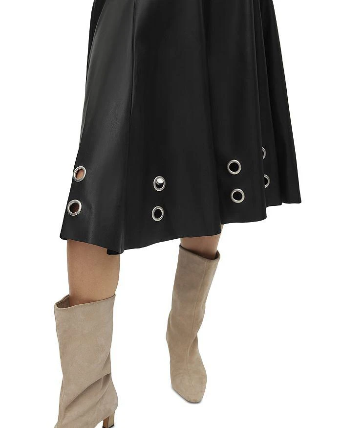 VERO MODA Vmemmy Faux Leather Eyelet Trim Skirt 4